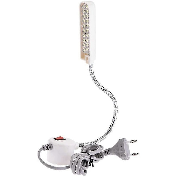 Symaskinelampe LED magnetisk monteringsbase svanehalsarm 30 LED'er
