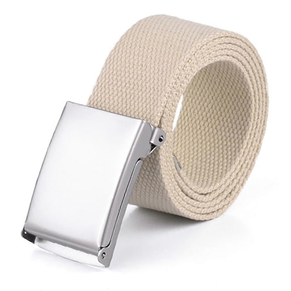 Canvasbälte Lätt att Öppna Unisex Canvas Web Belt för Utomhusbruk Khaki