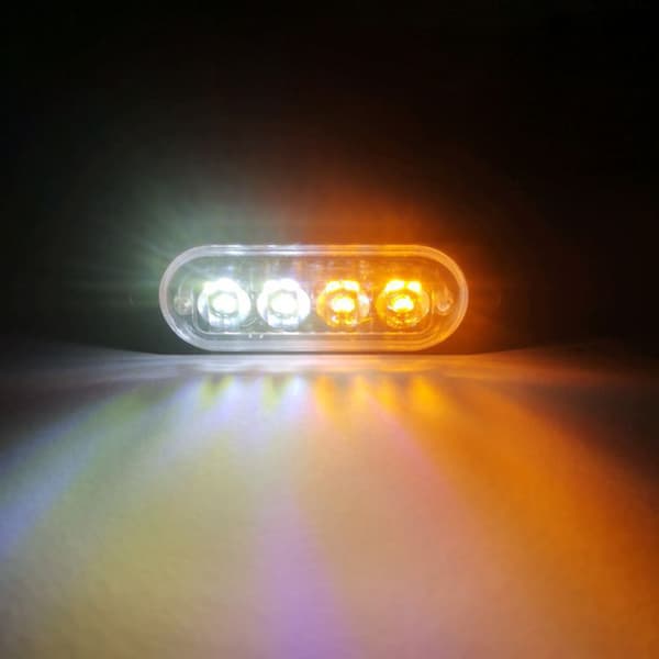 4 blinkende advarselslamper yellow/white