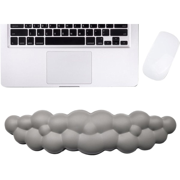 Cloud Keyboard Håndledsstøtte, Ergonomisk Musemåtte Sæt med Håndledsstøtte, PU Læder Keyboard Musemåtte Sæt med Anti-Slip Base til Skriveaflastning Zonewd