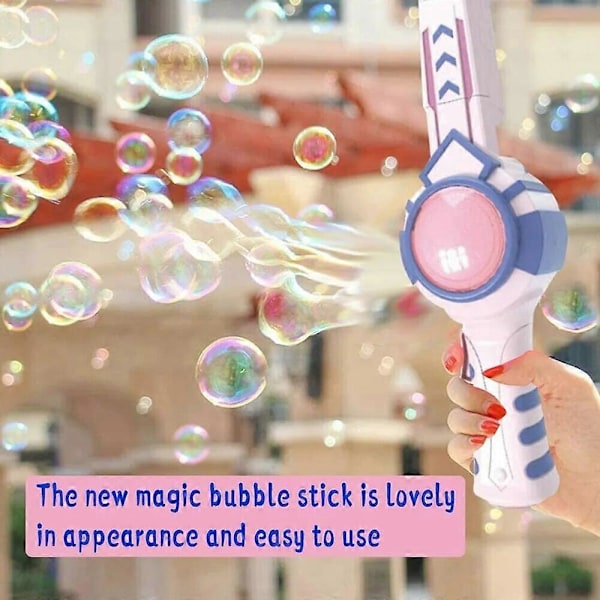 Elastisk Rökbubbelmaskin Rök Magisk Bubbelmaskin Elektrisk Automatisk Bubbelblåsare Pistol Födelsedagspresent Till Barn Atomizer