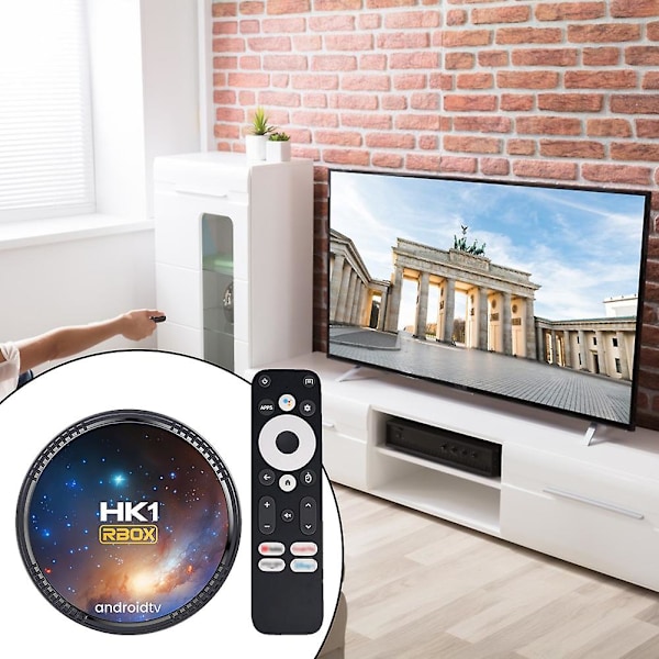 Android 11.0 HK1 RBOX W2T Smart TV-box 2.4G/5G Dual-band WIFI Röstfjärrkontroll Set-Top Box 16G 32G 64G Mediaspelare för Hemmet