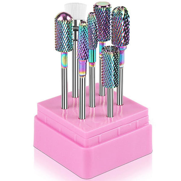 Nagelborr Set Dc-7 Volframborr Sten Keramisk Akryl Nagelborr 7st Nagel Lim Poly Nagel