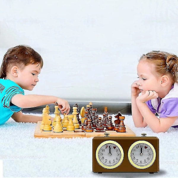 Mekanisk schacktimer, analog schackspeltimer, inga batterier krävs.