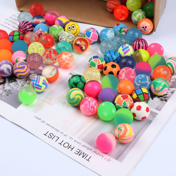 3 cm farve lille hoppebold, legetøjsbold til børn bouncy ball (mixed hair) 20pcs