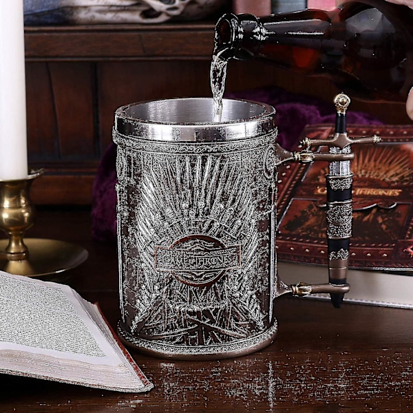 Game of Thrones Krus Goblet Rustfrit Stål Harpiks 3D Øl Tankard Kaffe Kop Vin