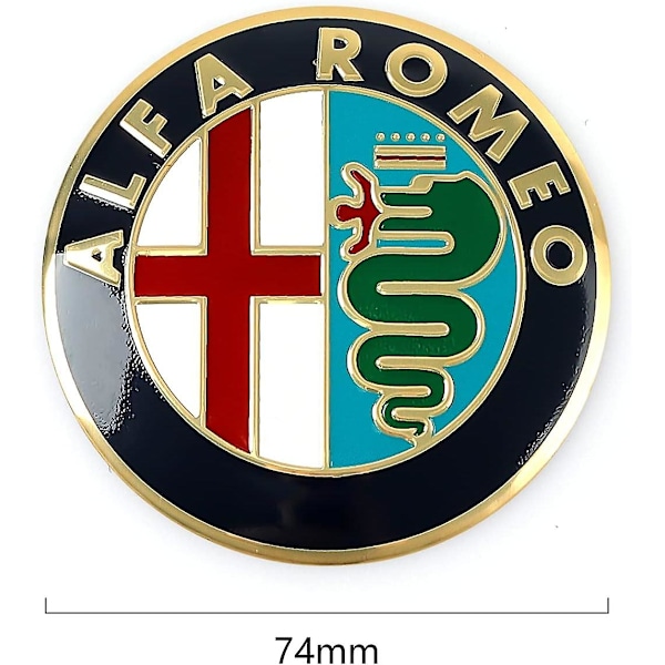 2 kpl (Kulta) Auton Konepellin Tavaratilan Logon Tarra Merkki Tarrat Koristelu, Alfa Romeo Giulietta Giulia Stelvio Spider Mito 147156159166 GT Auton Muotoilu