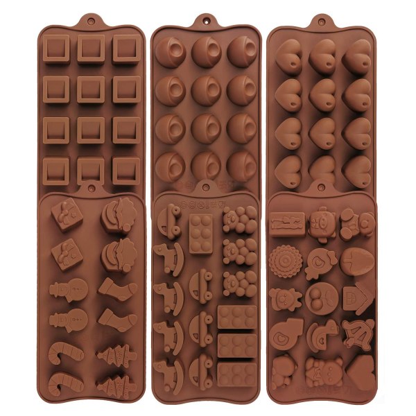 6 st molds för chokladgodis