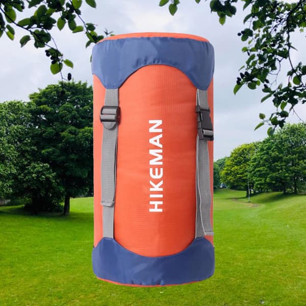 Vattentäta packpåsar för utomhusbruk, sovsäck, förvaringsväska i polyester, Orange L
