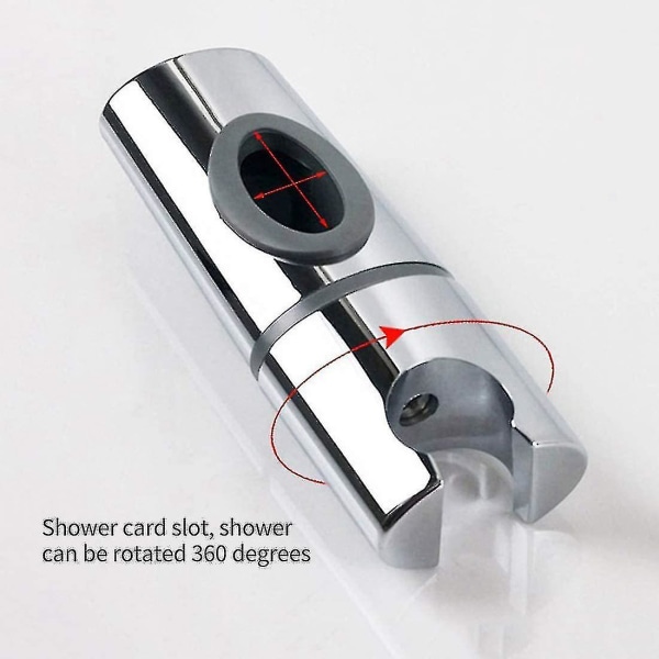 1st Chrome Abs Duschhållare Duschhållare Clip On Duschstång Handduschhållare 360 ​​Rotation För Badrum Oval