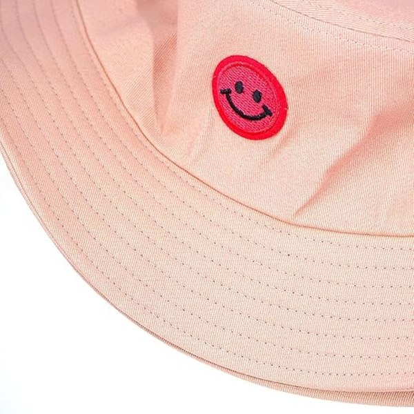 Bøttehatt i bomull Ensfarget strandhatt Sommerreiser Solhatter Fisherman Cap（Rosa） Pink