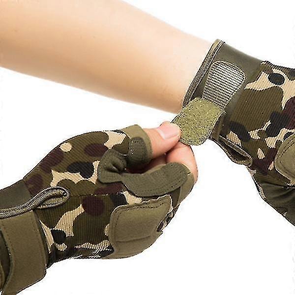 Taktiska handskar för män Militär Armé Skytte Skärsäkra Fingerlösa Handskar Halkfria Utomhussporter Paintball Airsoft Cykelhandskar