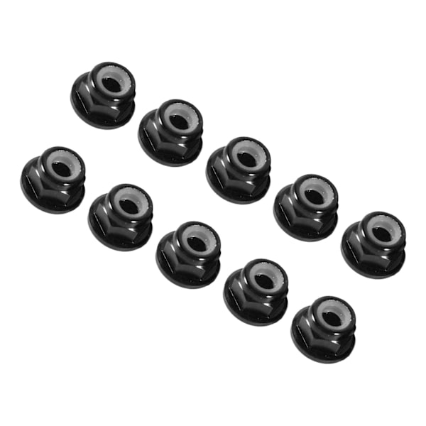 Anodiserade M4 Nyloninsats Självläsanande Hexmuttrar - Aluminiumlegering, 10-pack