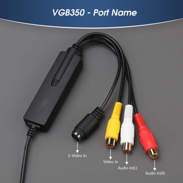 USB analog lyd- og videokonverterer - Programvare inkludert - Konverter fra videospiller og videokamera