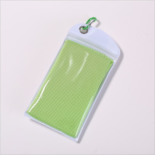 Sommerkølende køligt håndklæde yoga fitness iskoldt håndklæde 2 stk green