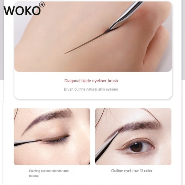 Upgrade Blade Eyeliner Brush Ultra Fin Detail Brush Sickle Eyeliner 1pc