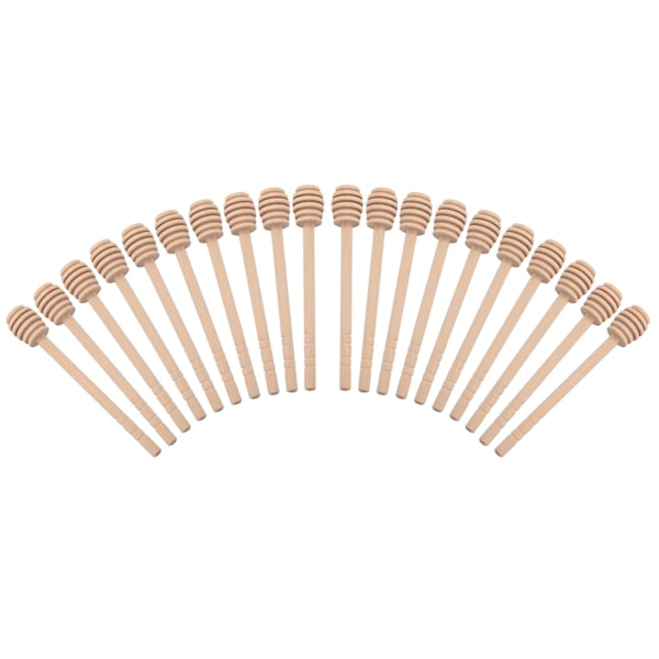20 stk 15 cm Bærbar Honningdipp av Tre Honningpinne for Honning Syltetøy Krukke Dispenser (Stil 2)