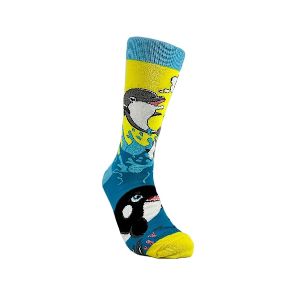 Delfiinit ja jalkapallosukat Sock Pandasta (Adult Large)