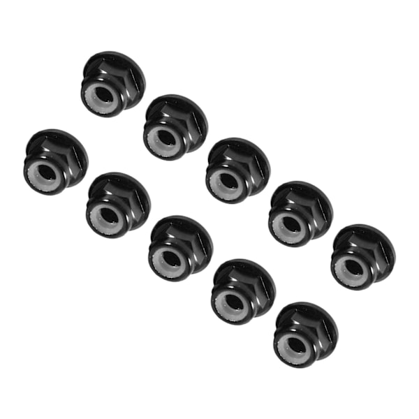 Anodiserade M4 Nyloninsats Självläsanande Hexmuttrar - Aluminiumlegering, 10-pack