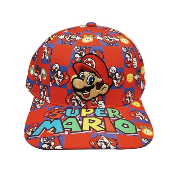 Super Mario basebollkeps broderad sportkeps