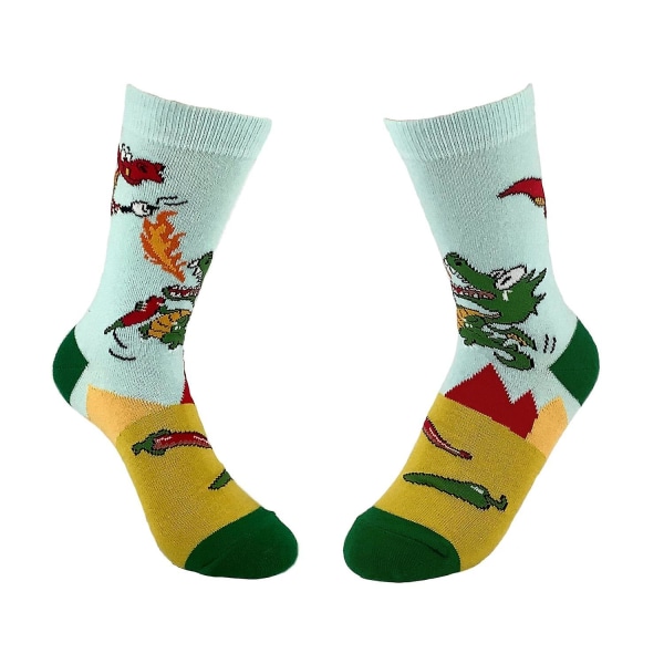 Dragon Pepper and Marshmallow Party Socks från Sock Panda (Vuxen Small)
