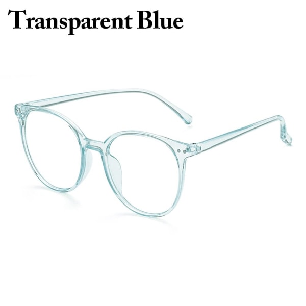 Mode vintage överdimensionerade anti blå ljus glasögon Transparent Blue