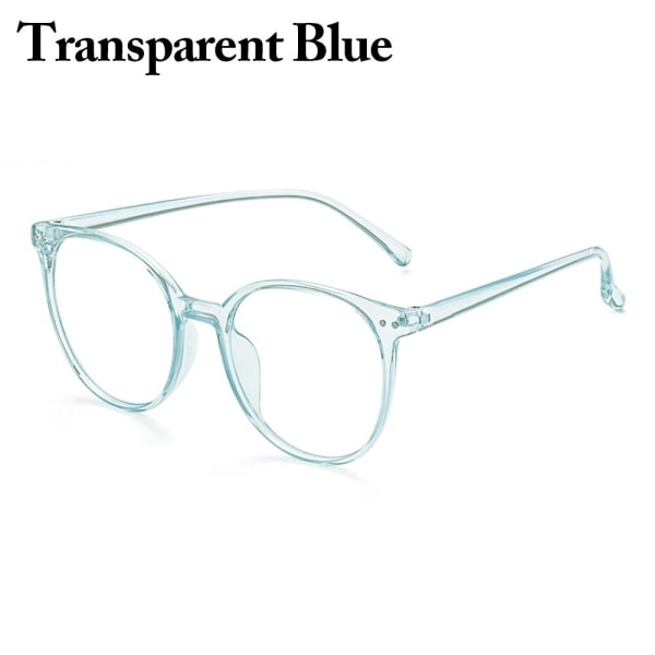 Mode vintage oversized anti blå lys briller Transparent Blue