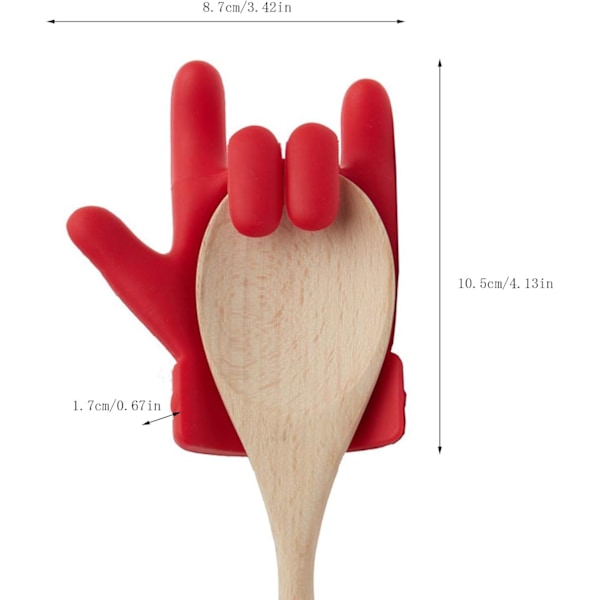 Fingerformet Holder Silikone Grydelåg Overflow Beskytter Holder & Ske Damp Køkken, Spisning & Bar