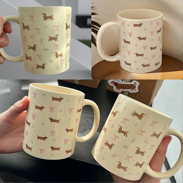Dachshund Hund Krus Mote Håndholdt Drikkekopp for Hjem/Kontor