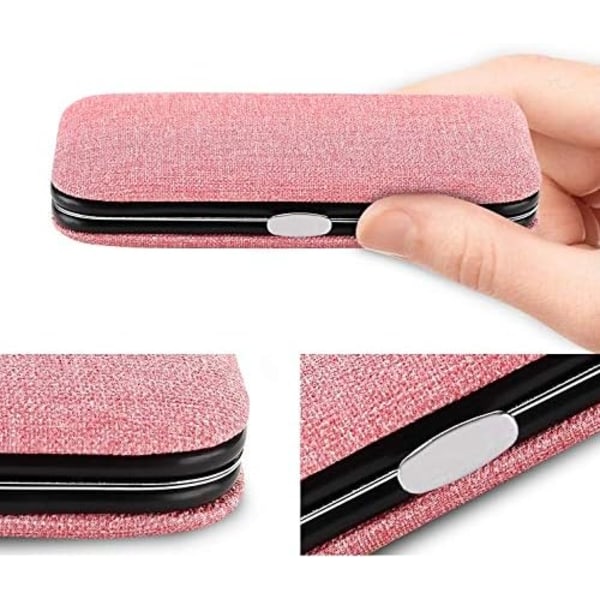8 st Rostfria Nagelknipsare Set Professionell Sax Kostym Nagelverktyg Låda Trimmer Grooming Manikyr Klippare Kit (Färg : Grå)