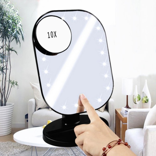 10x magnification vanity mirror with light