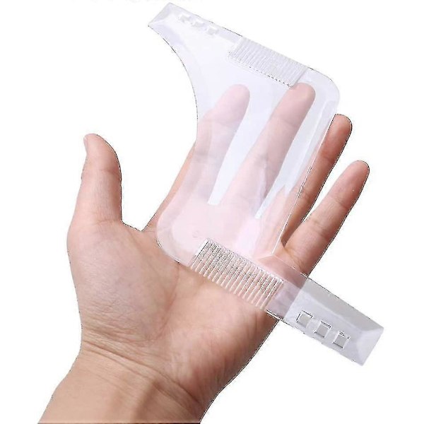 2-pack Skäggformningskam Symmetrisk Skäggformare Styling Trim Mall Ansiktshår Vårdverktyg