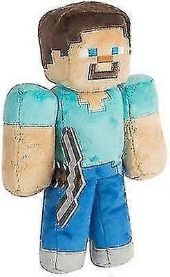 Minecraft Plyschleksak Docka Trasdocka Hacka Hållande Steve (30cm)