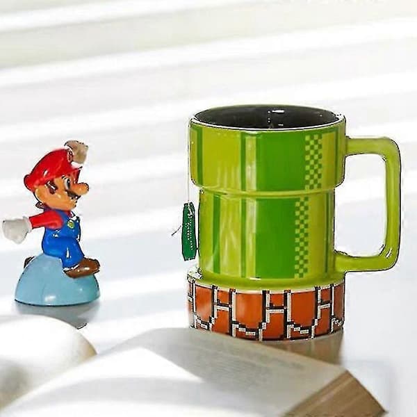 400ML Vattenrör Keramisk Mugg Tecknad 3D Kaffekopp Drickmugg Present Till Vänner