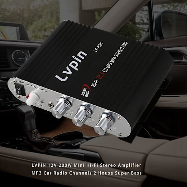 Lvpin 12v 200w Mini Hi-fi Stereo Forstærker Mp3 Bilradio Kanaler 2 Hus Super Bas-dwdz