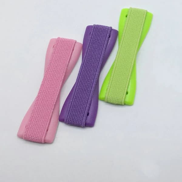 Telefonholder, mobiltelefonstropp stativ fingerholder støtte for iPhone og Android (Elastisk telefonholderstropp) Rosa