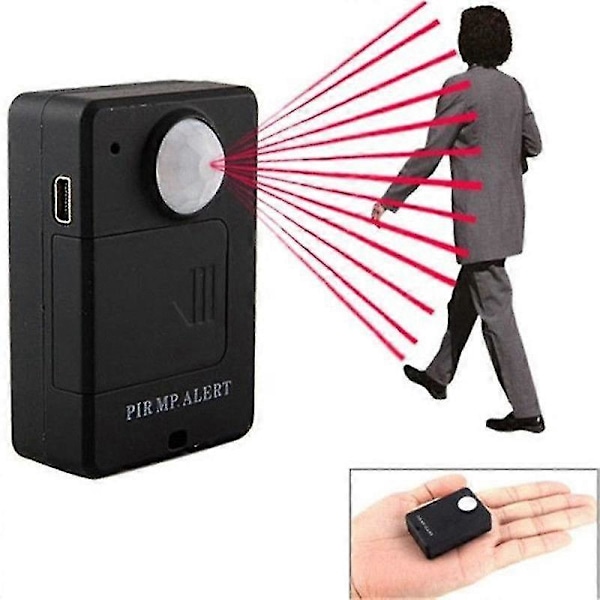 Mini GSM PIR Alarm Bevægelsessensor Alarm Infrarød Trådløs GSM Alarm Tyverialarm Bevægelsesdetektor med EU-stik