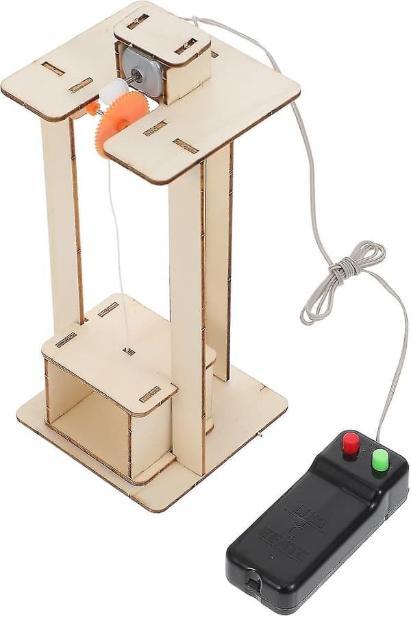 Træ Elevator Børnelegetøj: DIY Elevator Sæt Løfter Elevator Model DIY Håndværkssæt Tidlig Uddannelse Læringslegetøj