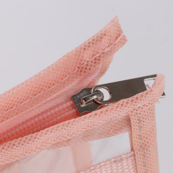Pustende fuktsikker pose støvpose garderobe forseglet skinnveske beskyttelse oppbevaringspose (rosa L)