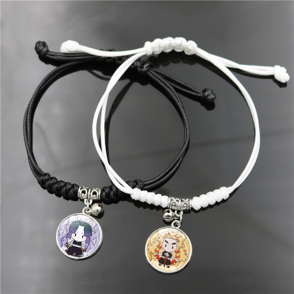 Demon Slayer: Blade Braided Armband Kvinna Anime Perifer Sekundär Yuan Tanjiro Nezuko My Wife Zenyi Handsmycken Partihandel XSWX2670-5-black