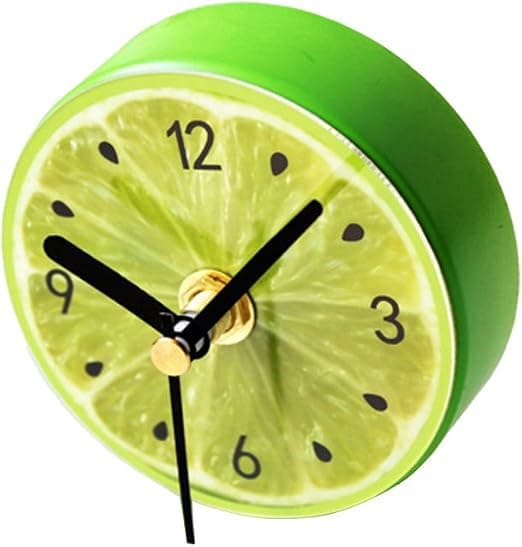 Jääkaappimagneetti Seinäkello Pyöreä Lime-kuvio