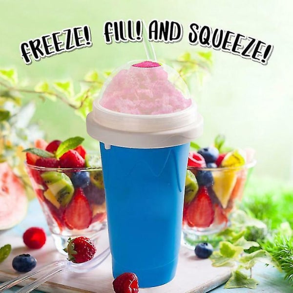 Pres Peasy Slush Quick Cooling Cup Milkshake-flasker blue