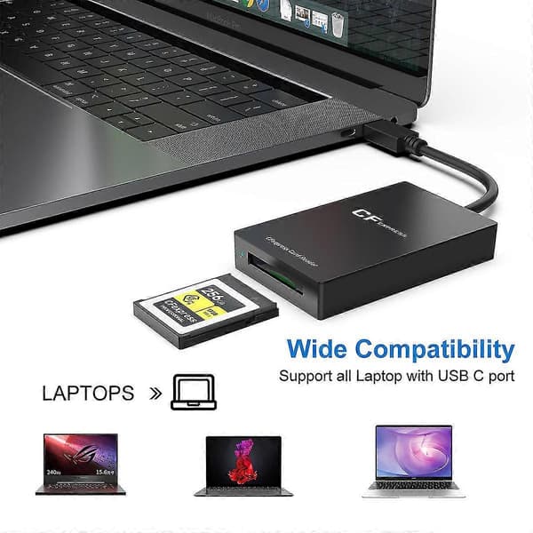 Cfexpress Type B -kortinlukija USB3.1 Gen2 Type C -kortinlukija