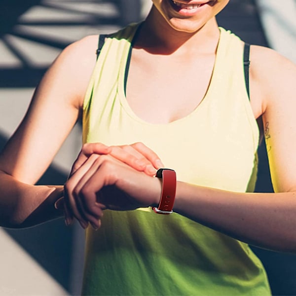 Kompatibel med Fitbit Inspire 2 Remme Pakke 4 til Mænd Kvinder, Vandtæt Silikonerem Justerbar Sportsrem Tilbehør til Inspire 2, Lille Sort/Blå