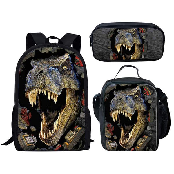 Jurassic World Ryggsekk Dinosaur Skolesekk Barnematpose