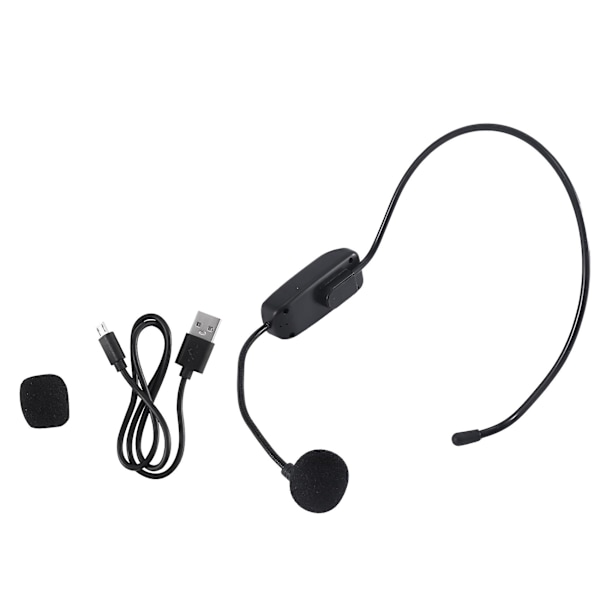 Trådløs Mikrofon Radio FM Headset Håndfri Mikrofon for Høyttaler Undervisning Turistguide Salgsfremmende