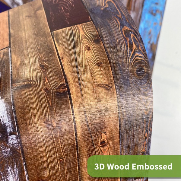 9 st 3D mosaik väggkakel klistermärke DIY självhäftande Multi-Colored Wooden,20x10cm
