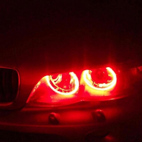 2 stk. LED Angel Eyes Marker Lyspærer Feilfrie Billykter For BM modeller E39 E53 E60 E61 E63 E64 E65 E66 E87 525i 530i 545i Red
