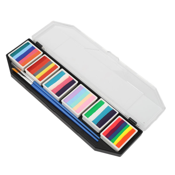 JFJC 60g Kropsmaling Palette 6 Typer Vaskbar Ansigtsmaling Palette Kit til Børn Cosplay