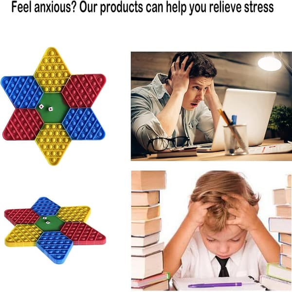 Heksagon Fidget it Dekompresjon Barn Sensorisk Leke Stress Angst Lindring Elastisk Trykk Boble Fidget Leker